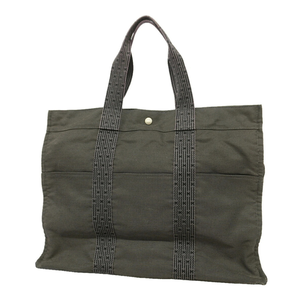 Hermes Herline GM Nylon Tote Bag, Gray, for Men and Women